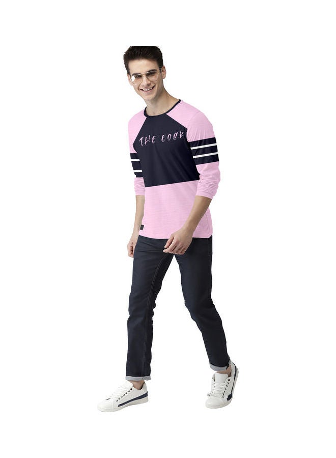 COLOR HUNT Everyday Stretch Full Sleeve T-Shirt Blue/Pink - Image 3