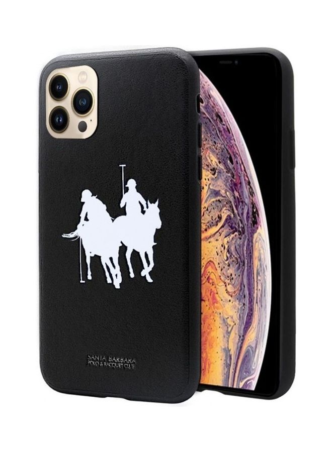 SANTA BARBARA POLO & RACQUET CLUB Umbra Series Leather Case Cover For iPhone 12 Pro Max Black  - Image 3