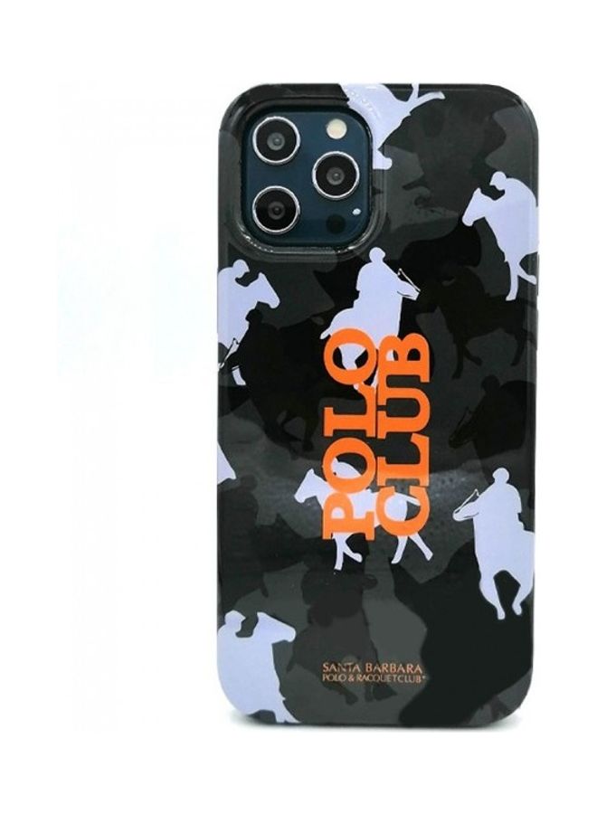SANTA BARBARA POLO & RACQUET CLUB Camouflage Design Case Cover For iPhone 12 Pro Max Black  - Image 1