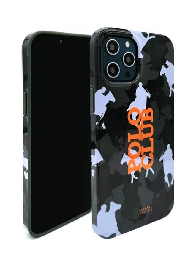 SANTA BARBARA POLO & RACQUET CLUB Camouflage Design Case Cover For iPhone 12 Pro Max Black  - Image 2