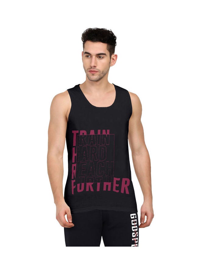 COLOR HUNT Sleeveless Slim Fit T-Shirt Black - Image 1