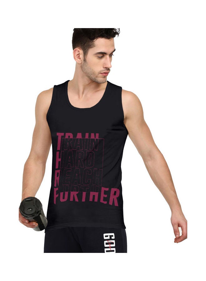 COLOR HUNT Sleeveless Slim Fit T-Shirt Black - Image 2