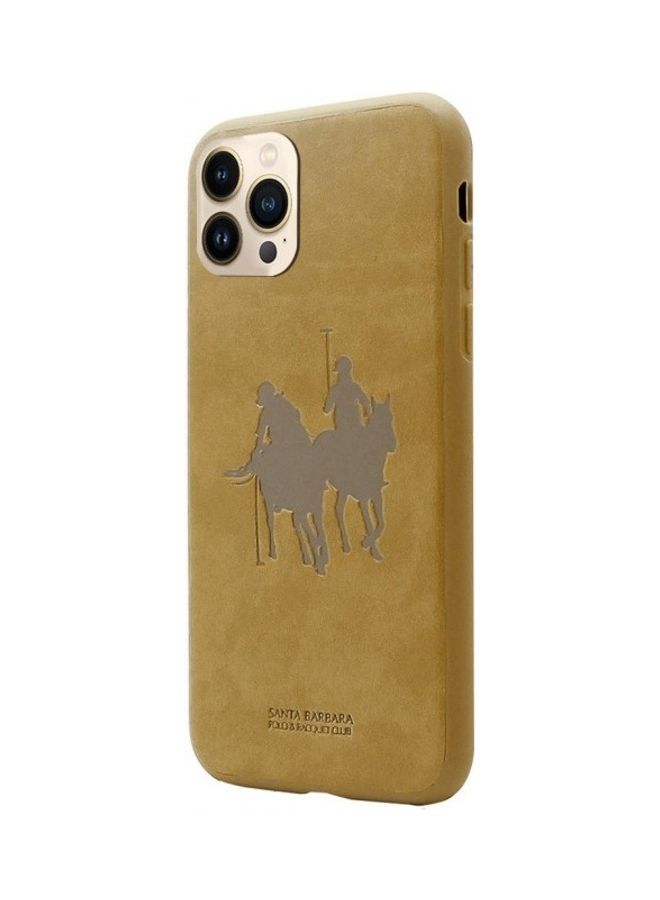 SANTA BARBARA POLO & RACQUET CLUB Umbra Series Leather Case Cover For iPhone 12 Pro Brown  - Image 1
