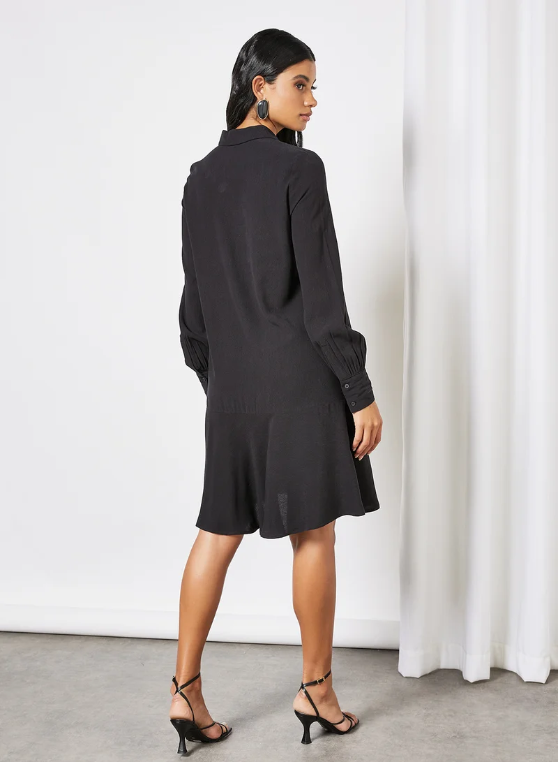 Y.A.S Ruffled Shirt Dress