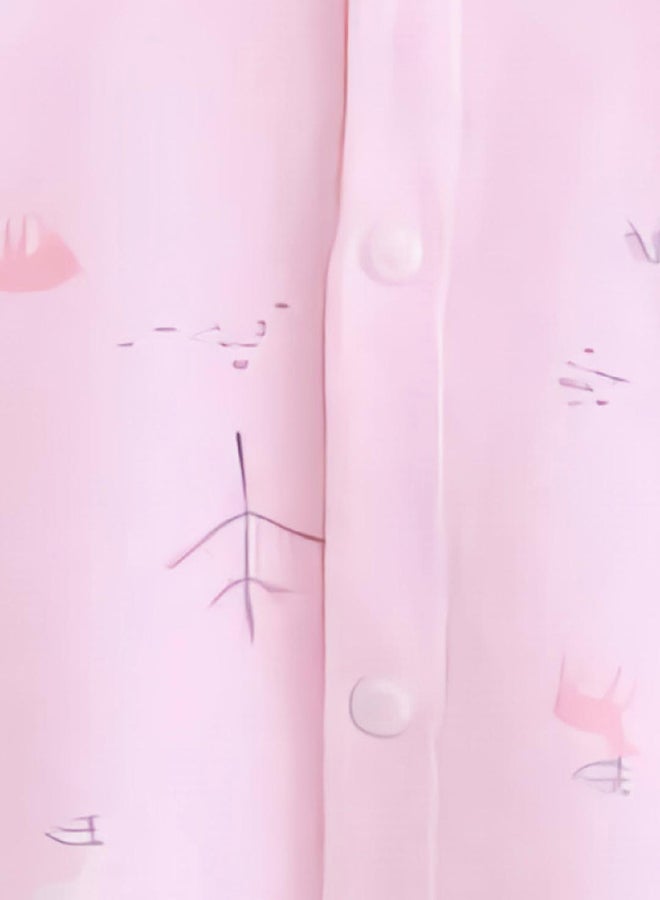 Generic - Baby Girl Infant Romper Pink Outfit Jumpsuit Soft Cotton Dress Sleepsuit Onesies Full Sleeve Light Pink - Image 1