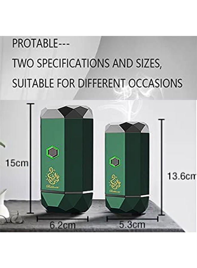 B15 Smart Electric Diffuser Incense Burner Rechargable Portable USB Type-C Power Green 15x6.2cm - v1636375422/N51785484A_2