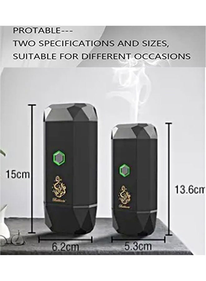 Bukhoor - B16 Smart Electric Diffuser Incense Burner Rechargable Portable USB Type-C Power Black 13.6x5.3cm - Image 1