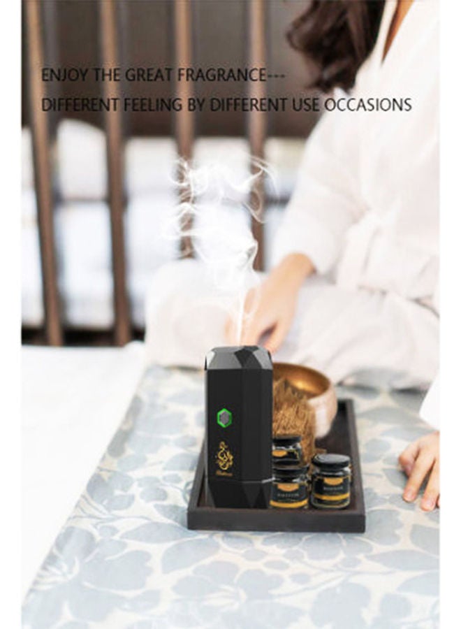 Bukhoor - B16 Smart Electric Diffuser Incense Burner Rechargable Portable USB Type-C Power Black 13.6x5.3cm - Image 1