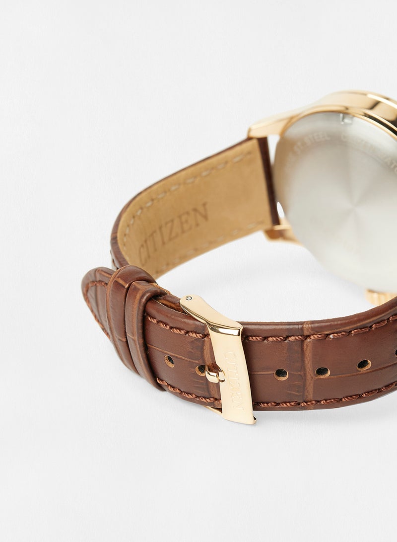 CITIZEN Men's Leather Analog Wrist Watch NH 8353 18A  - Image 4