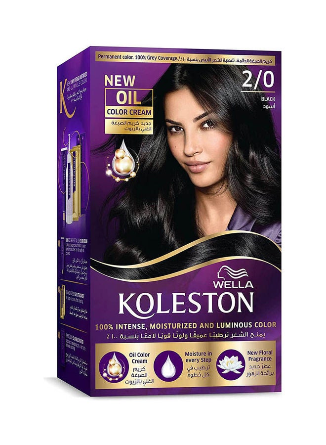 ويلا طقم صبغة شعر دائمة بدرجة حقيقة 2/0 أسود 142ملليلتر - Image 1