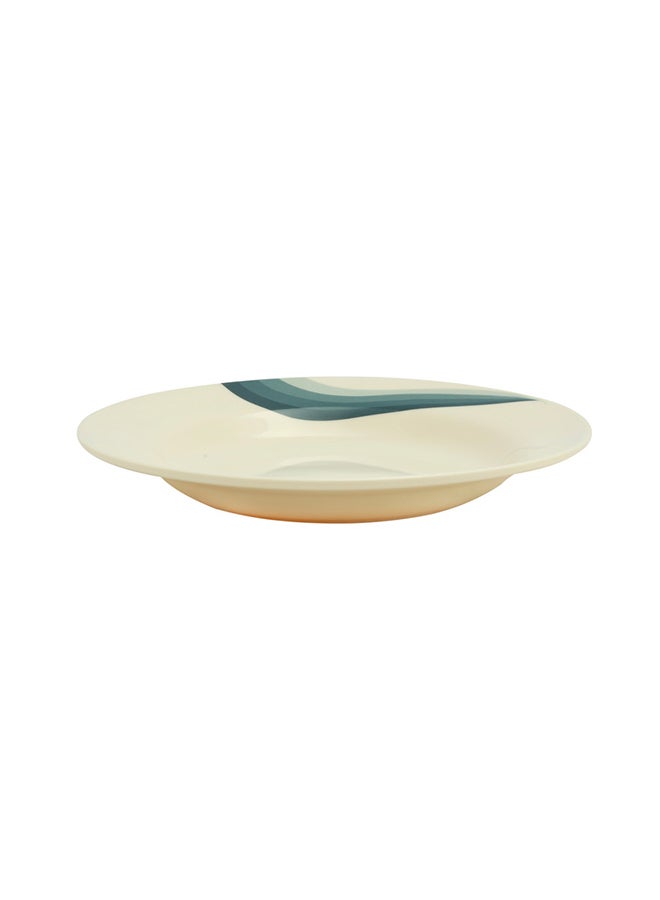 Royalford Rays Deep Dinner Plate Beige/Green 10inch  - Image 2