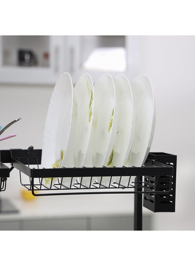 Multi Layer Kitchen Sink Drain Board Rack Black 34x85x89cm  - Image 3