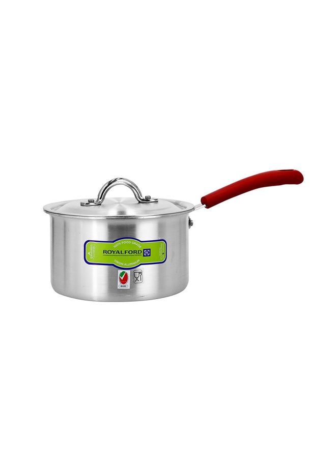 Generic - Aluminium Saucepan With Handle Silver with Red Handle Smallcm - Image 1
