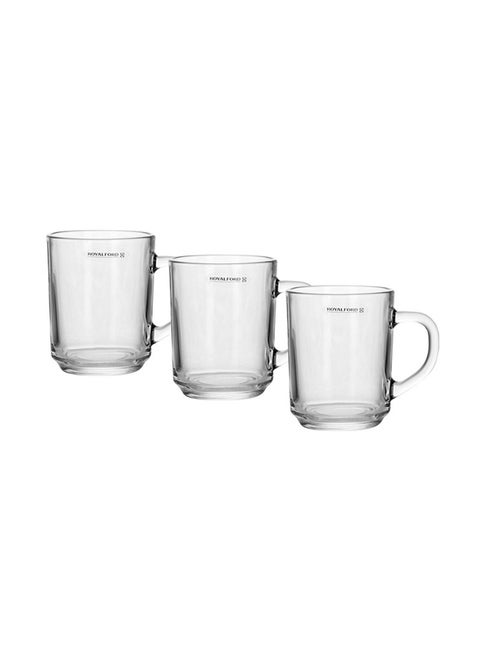 3Pcs Glass Tumbler Set 210ml/7oz Lead-Free Glass Sturdy And Classic Design Crystal Clear Construction Dishwasher-Safe 27x7.5x9.5 Cm Clear