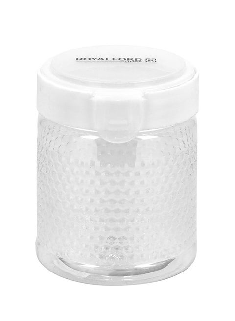 Crystalia Round Canister Clear/White 1.2Liters