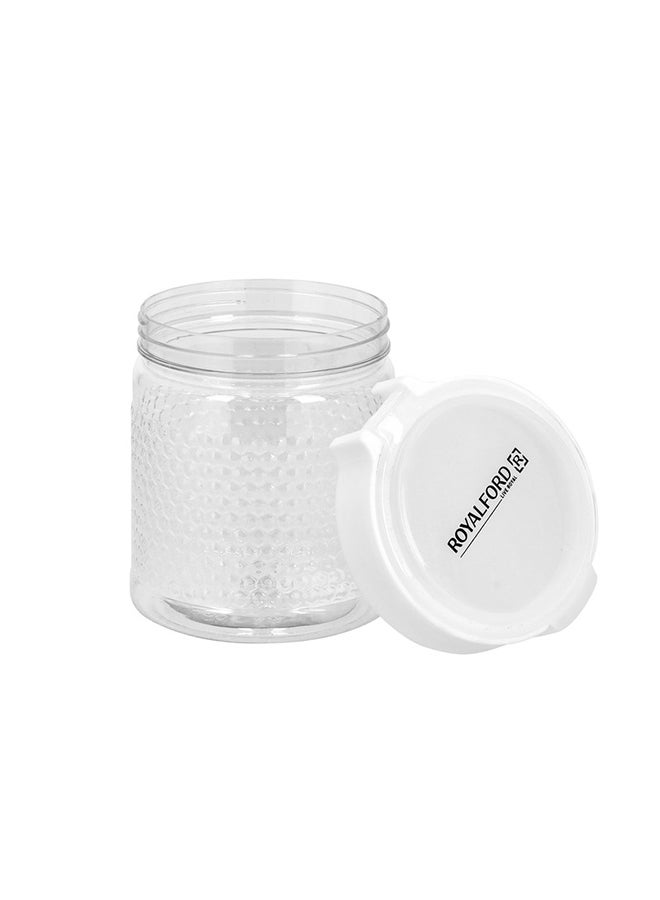 Crystalia Round Canister Clear/White 1.2Liters