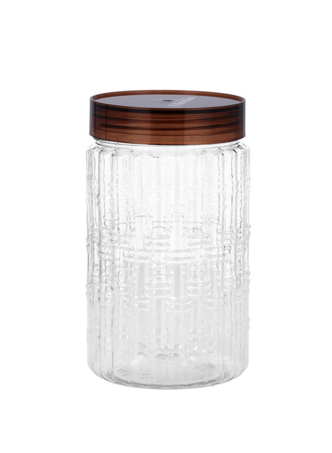 Royalford Christy Canister Clear/Brown 500ml  - Image 1