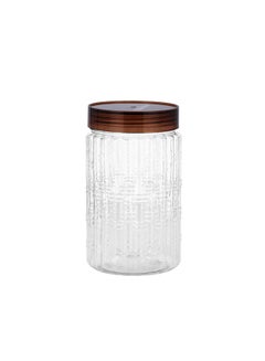 Royalford Christy Canister Clear/Brown 1.5Liters  - Image 1