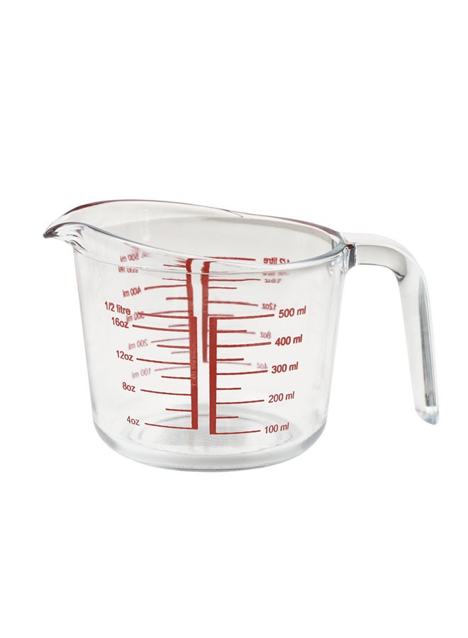 Royalford Borosilicate Glass Measuring Jug with Scale Clear 500ml - Image 2