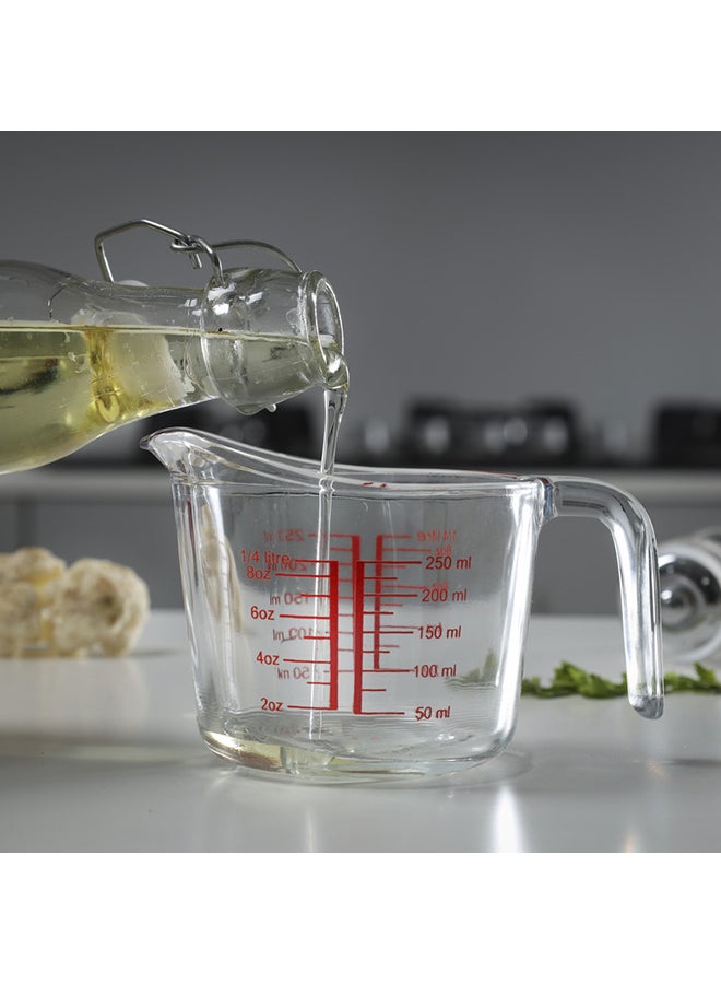 Borosilicate Glass Measuring Jug with Scale Clear 250ml