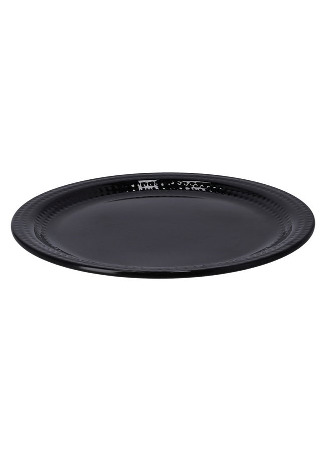 Royalford - 11'' Biza Dinner Plate 100% Food Grade Resist Upto 140掳C Break Resistant Dish Washer Safe Made In India Black 11inch - Image 1