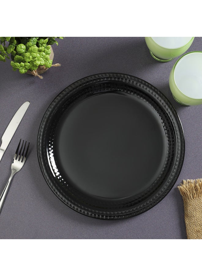 Royalford - 11'' Biza Dinner Plate 100% Food Grade Resist Upto 140掳C Break Resistant Dish Washer Safe Made In India Black 11inch - Image 1
