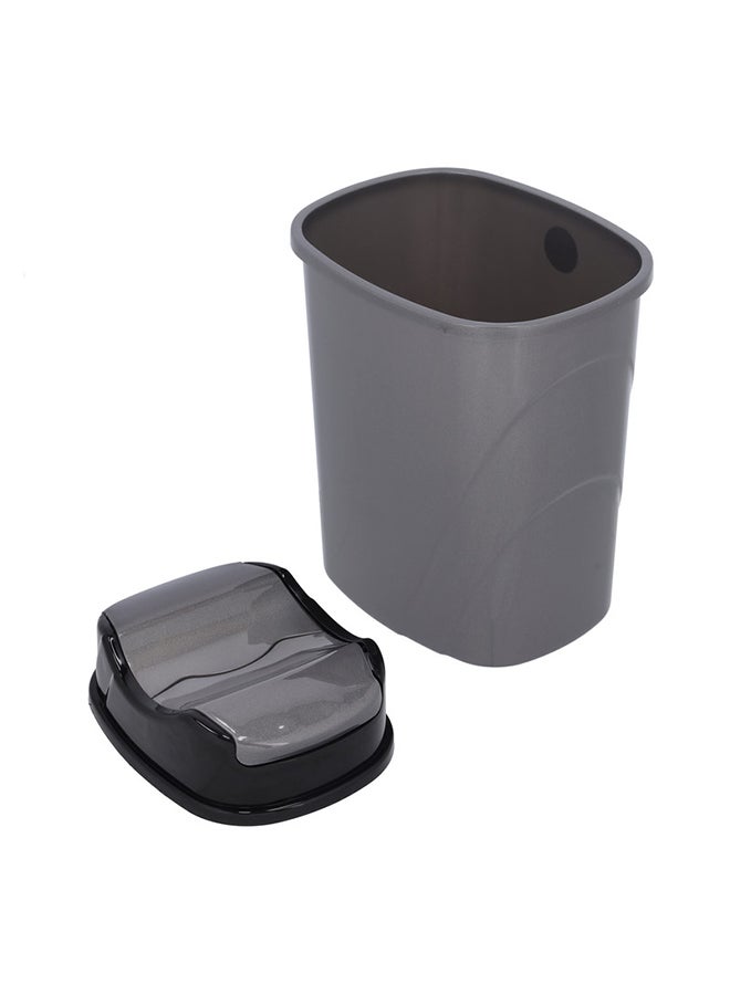 Royalford - Plastic Dust Bin with Lid Cover Grey/Black 25000ml - Image 1