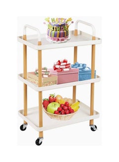 Home Time 3-Layer Cart White 35x59x38cm  - Image 2