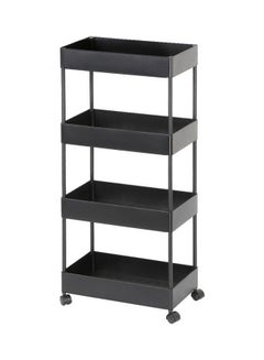 4-Layers Cart Black 12x90x40cm