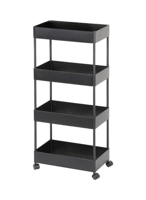 4-Layers Cart Black 12x90x40cm