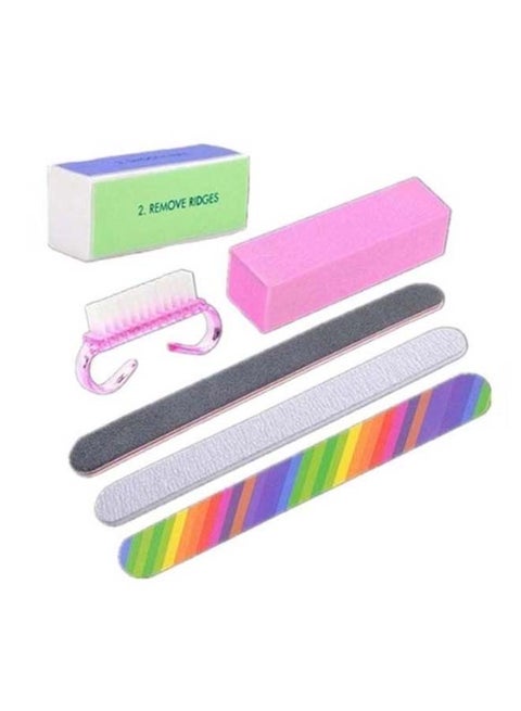 6-Piece Pedicure And Manicure Tool Set Grey/Pink/Green