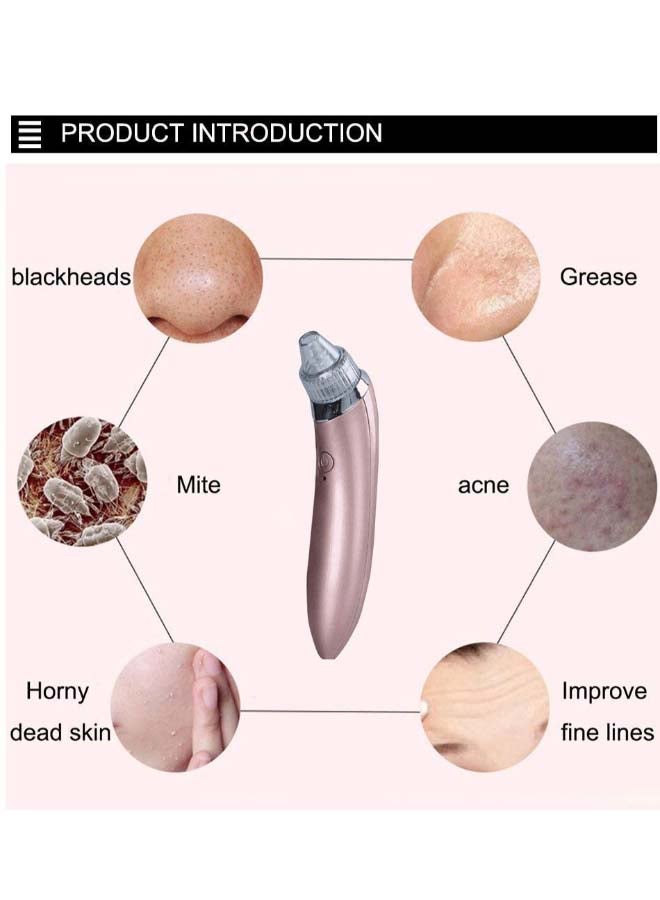 مزيل حب الشباب والرؤوس السوداء قابل للشحن ذهبي وردي - Image 3