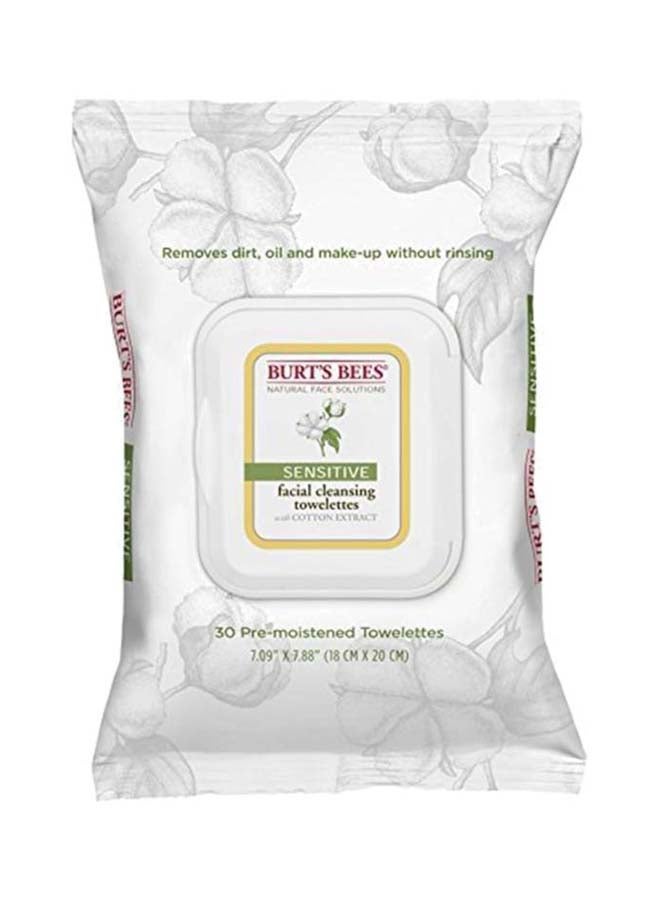 Burt's Bees 30-Piece Sensitive Facial Cleansing Towelettes - Image 1