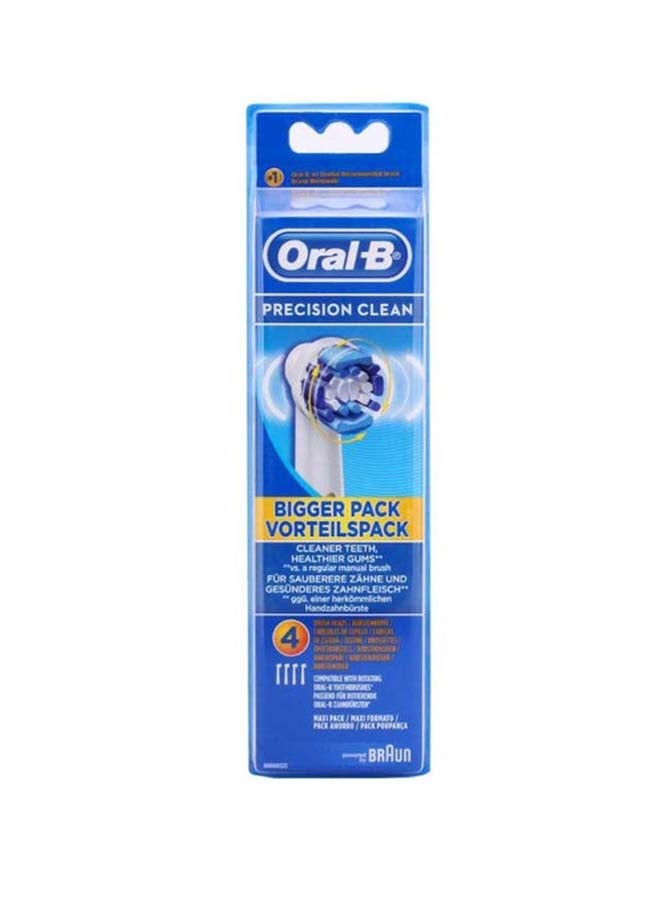 Oral-B 4-Piece Precision Clean Power Toothbrush Head White/Blue - Image 3