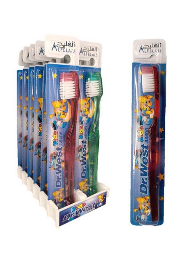 الفليج مجموعة فرش أسنان دكتور ويست جونيور مكونة من 12 قطعة متعدد الألوان - Image 1