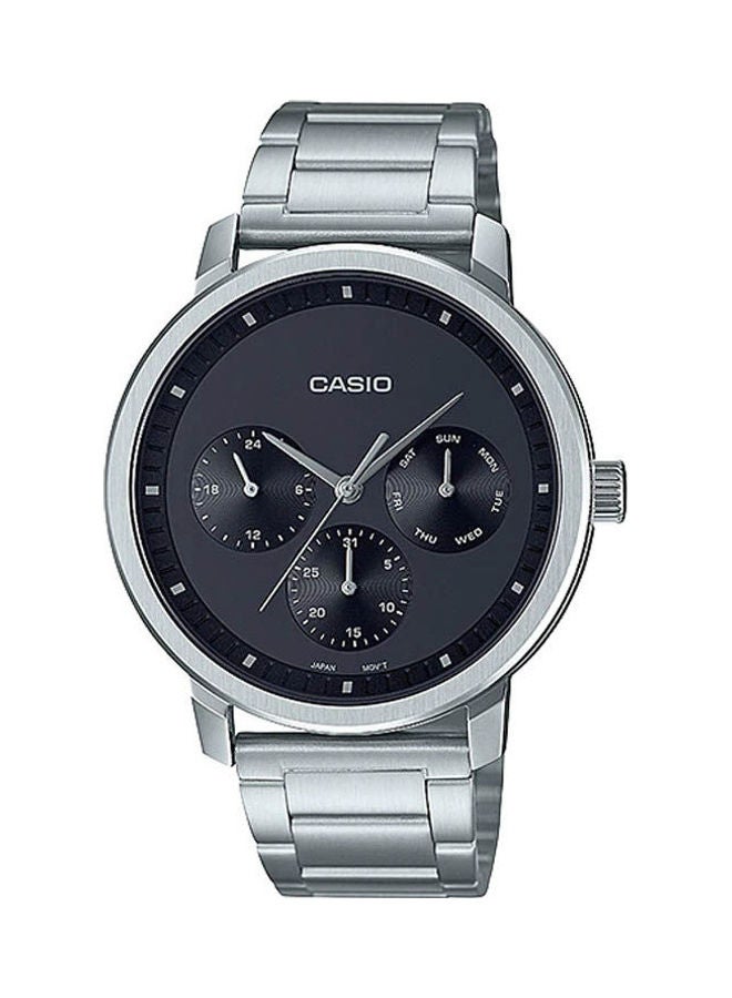 ساعة يد بعقارب وسوار من الستانلس ستيل طراز MTP-B305D-1EVDF للرجال