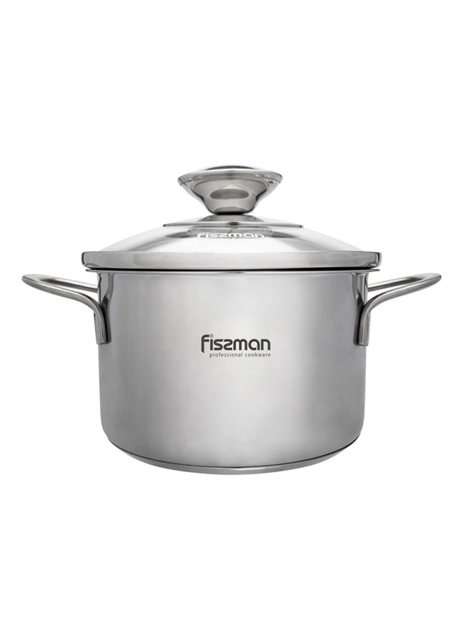 فيسمان إناء طهي من الستانلس ستيل مع غطاء زجاجي فضي 12x7.5سم - Image 1
