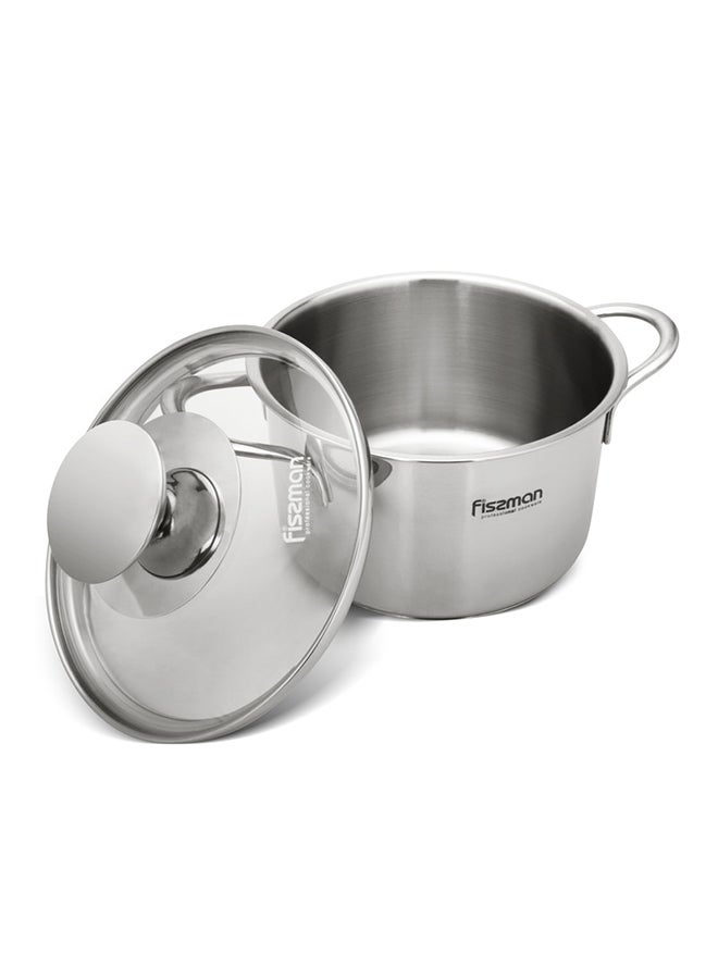 فيسمان إناء طهي من الستانلس ستيل مع غطاء زجاجي فضي 12x7.5سم - Image 2