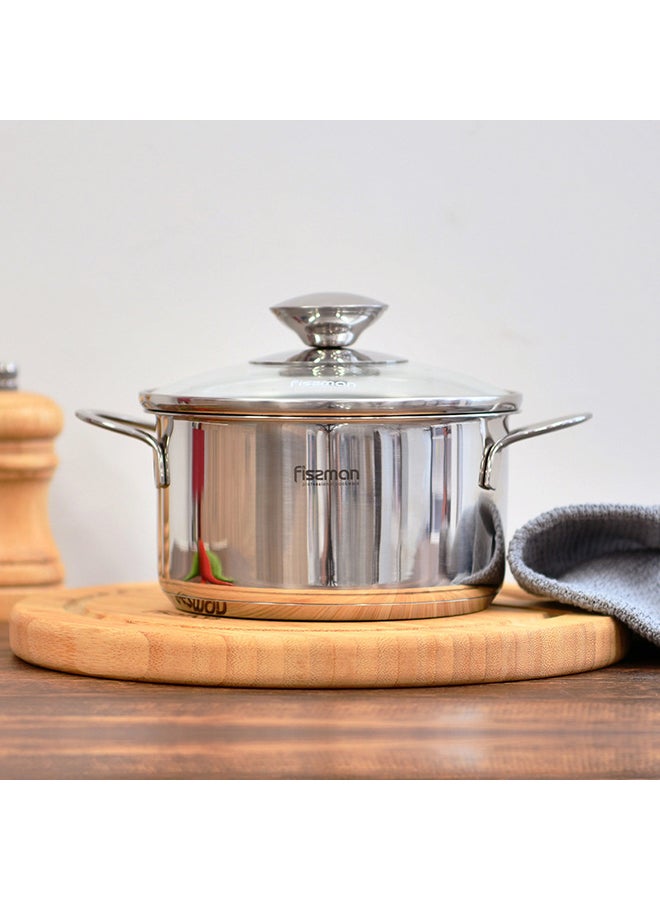 فيسمان إناء طهي من الستانلس ستيل مع غطاء زجاجي فضي 12x7.5سم - Image 5