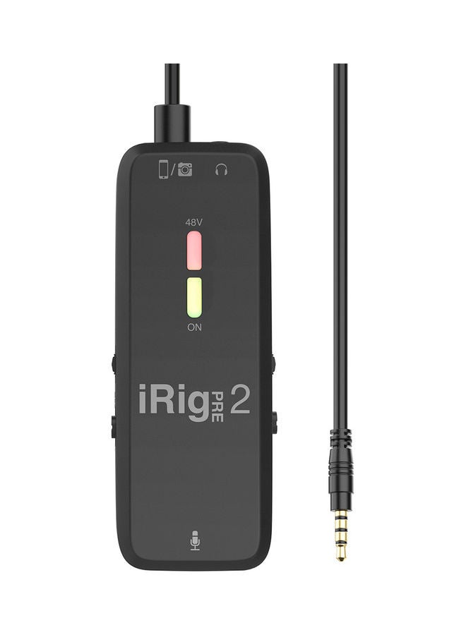آي كي مالتيميديا ميكروفون إيريج بري 2 XLR IP-IRIG-PRE2-IN أسود - Image 1