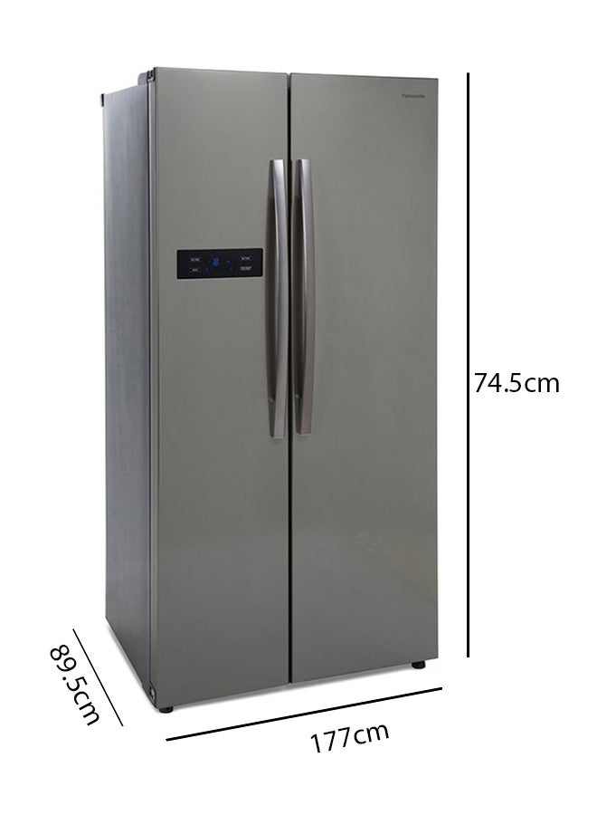 Panasonic - Side-By-Side Double Door Refrigerator NRBS60MS Silver - Image 1