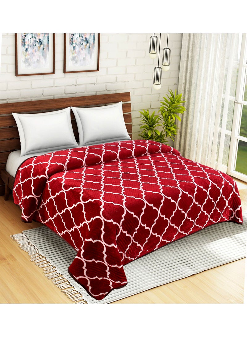Hometown Pinsonic Double Layer Printed Blanket King Polyester Multi 218 X 228cm - Image 1