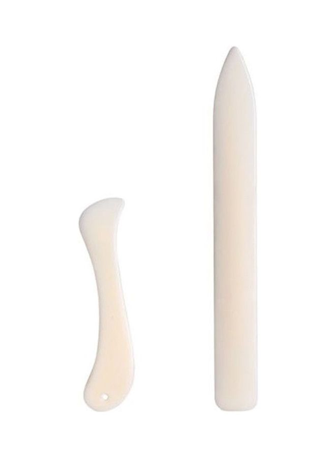 EHOME 1-Piece Plastic Letter Opener Utility Cutter Tools School Office Short Style Beige - Image 1