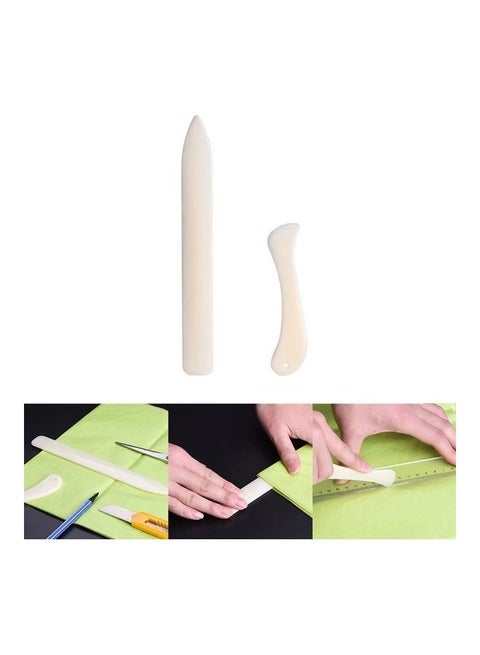 2-Piece Plastic A4 Paper Cutterly Utility Cutter Tools White