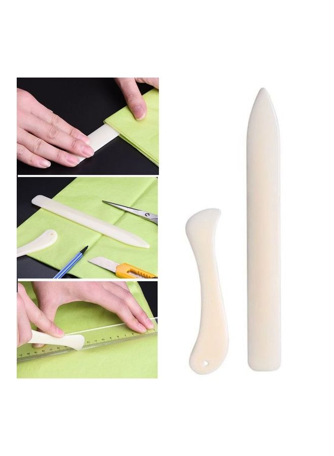 2-Piece Plastic A4 Paper Cutterly Utility Cutter Tools White