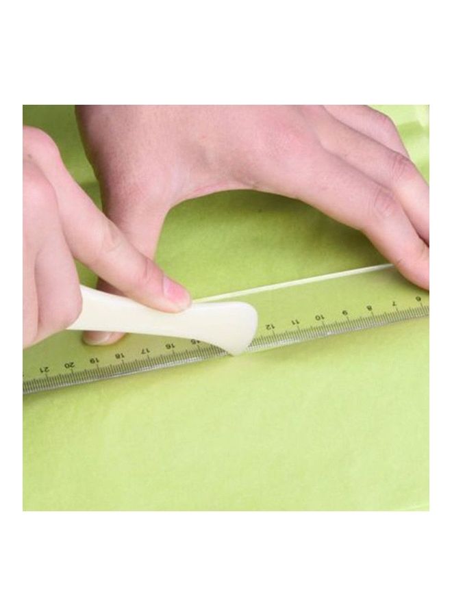 EHOME 1-Piece Plastic Letter Opener Utility Cutter Tools School Office Short Style Beige - Image 3