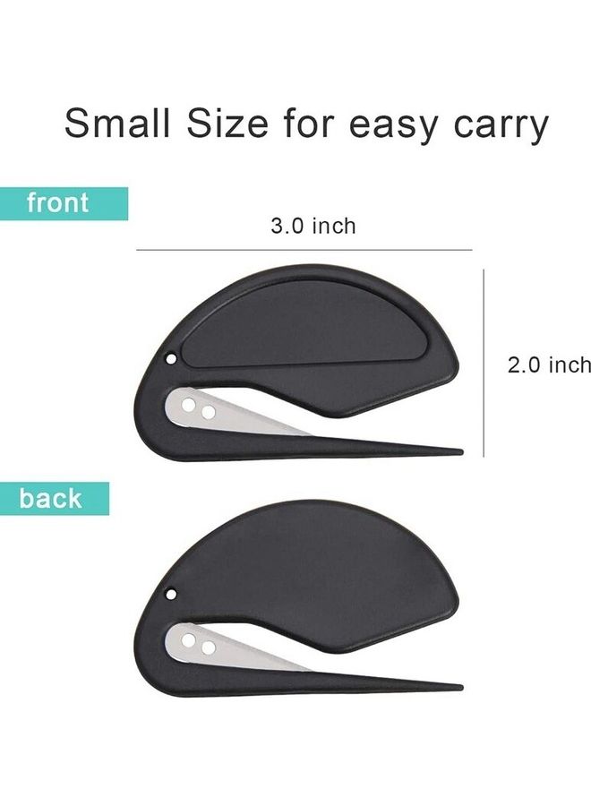 EHOME 12-Piece Letter Openers With Razor Blade For Envelope Black - Image 5