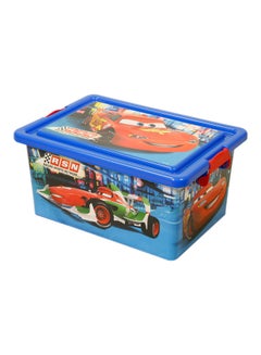 ديزني حاوية تخزين بلاستيكية بنمط كأس المتسابقين نيون من فيلم "Cars" متعدد الألوان 3.7لترات 