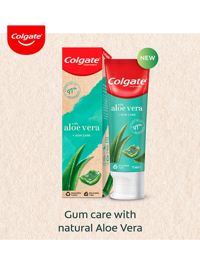 Colgate - Natural Extracts Toothpaste With Aloe And Green Tea Pack Of 2 Multicolour 75ml - Image 1