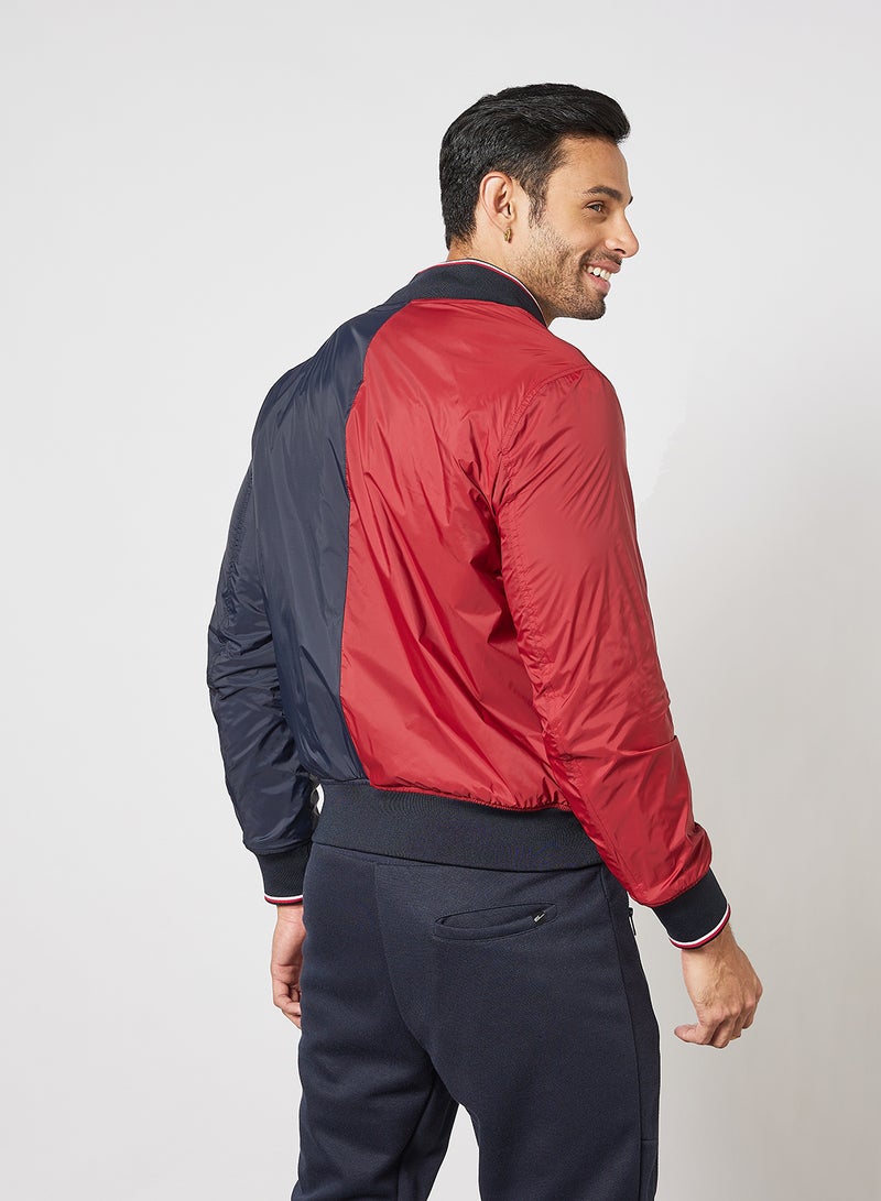 TOMMY HILFIGER - Reversible Colourblock Jacket Navy/Red - Image 1